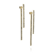 Todd Reed earrings with black brilliant cut diamonds (~1.21ct), and 18k yellow gold.
